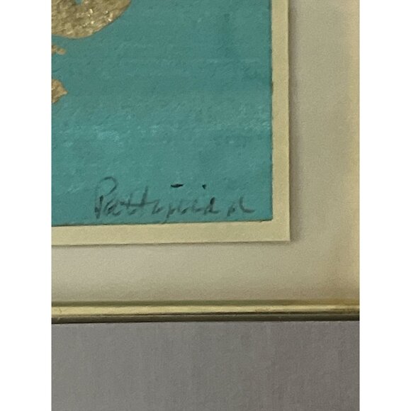 Merri Pattinian Original Mixed-Media Collage *Teal Charisma* - Picture 5 of 9